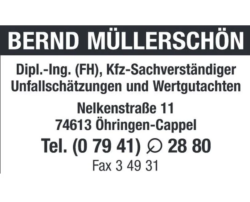 Bernd Müllerschön - KFZ-Sachverständiger