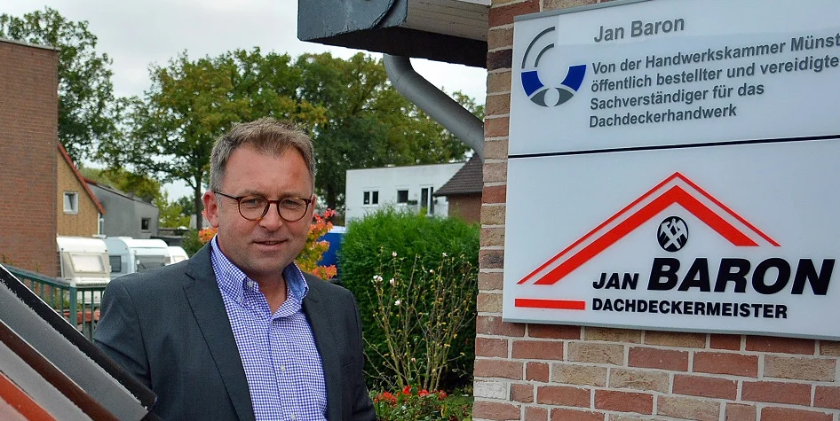 Jan Baron Dachdeckermeister und öffentlich bestellter und vereidigter Sachverständiger für das Dachdeckerhandwerk