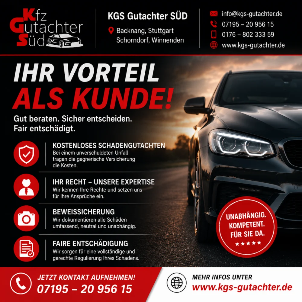 KFZ Gutachter SÜD KGS Stuttgart