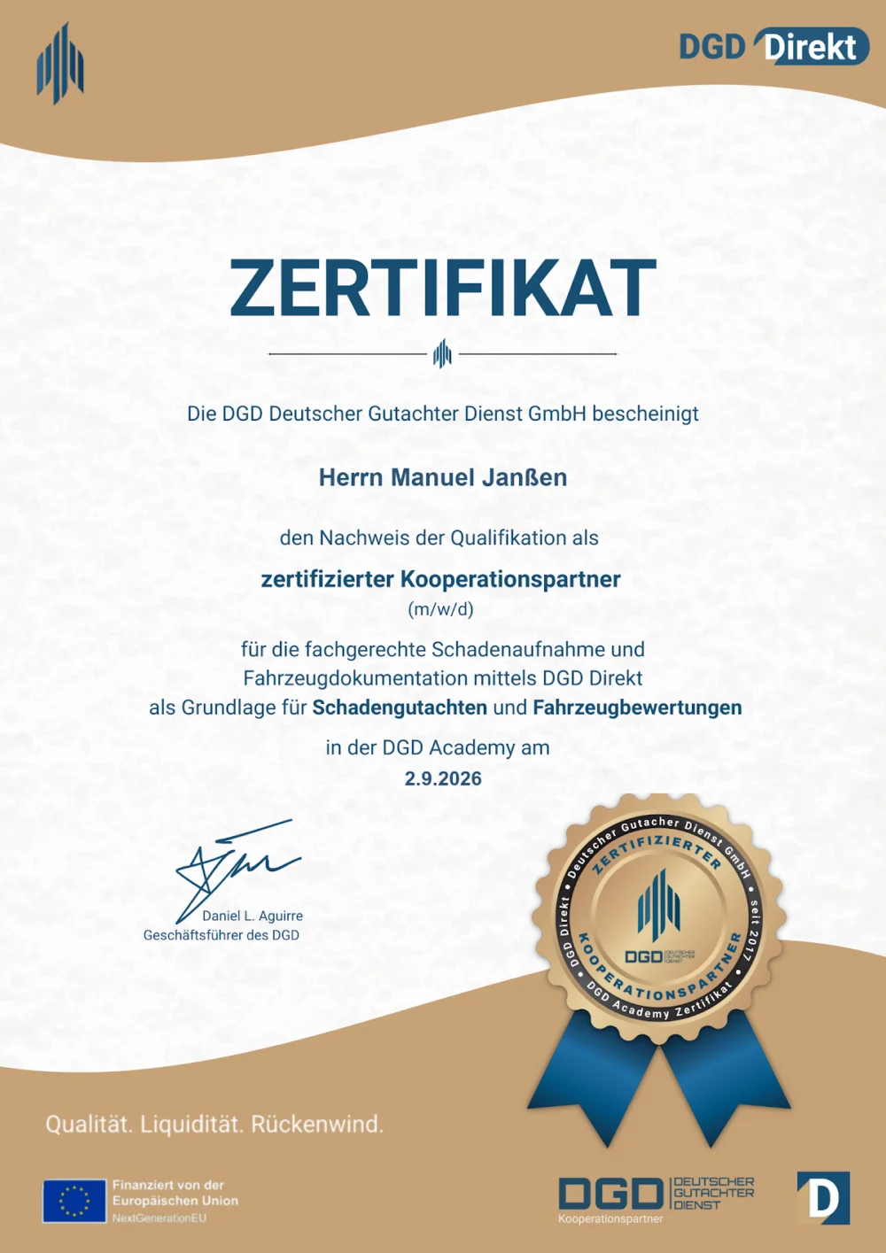 Manuel Janßen ~ KfZ-Sachverständiger